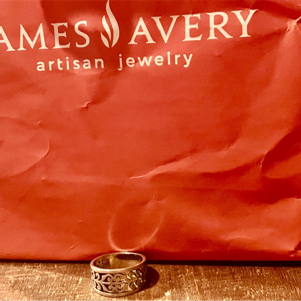 James Avery scroll ring, retired